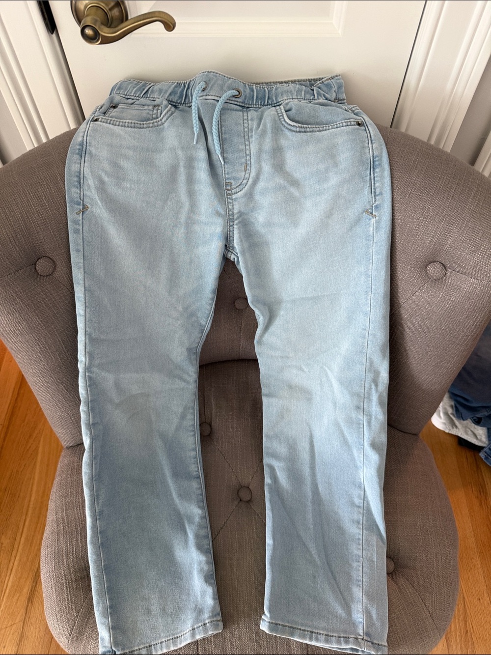 Cat & Jack Light Blue Boys Stretch Denim Jogger - Elastic Waist. Great condition